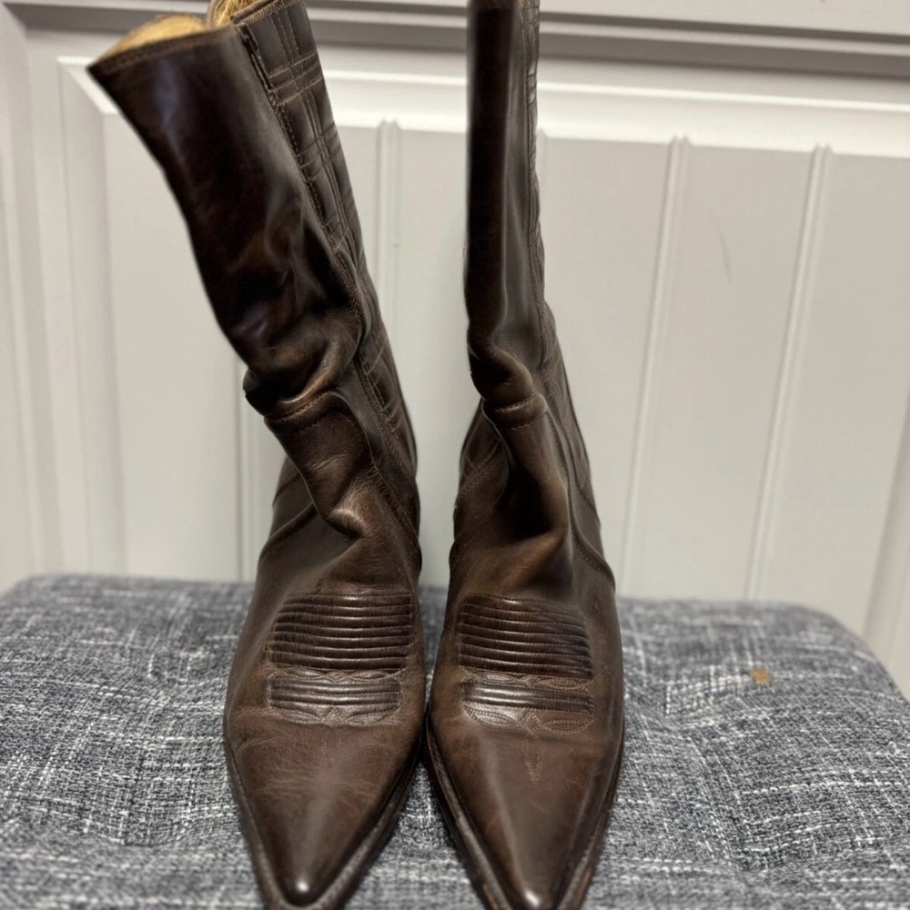 Chic Dark Brown Women's Heeled Boots